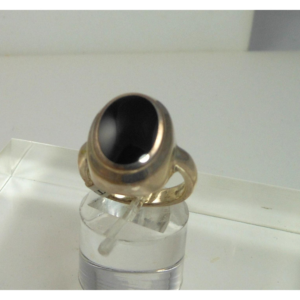 Elegant Vintage Sterling Silver Black Onyx Ring Size 6 925 Thailand NOS 6.5g