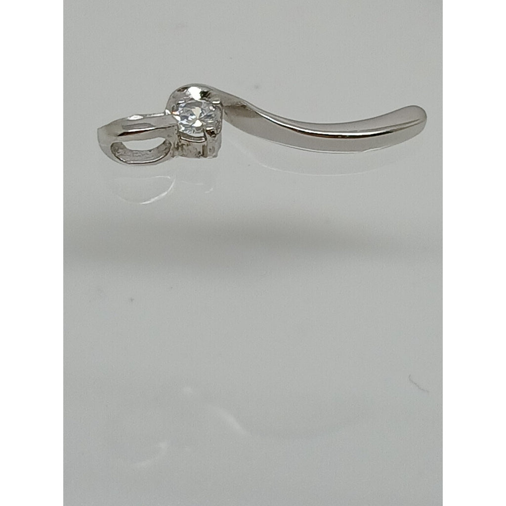 .925 Thailand Sterling Silver Simulated Diamond Pendant Necklace NEW Gift Boxed - HoneyThomas.com