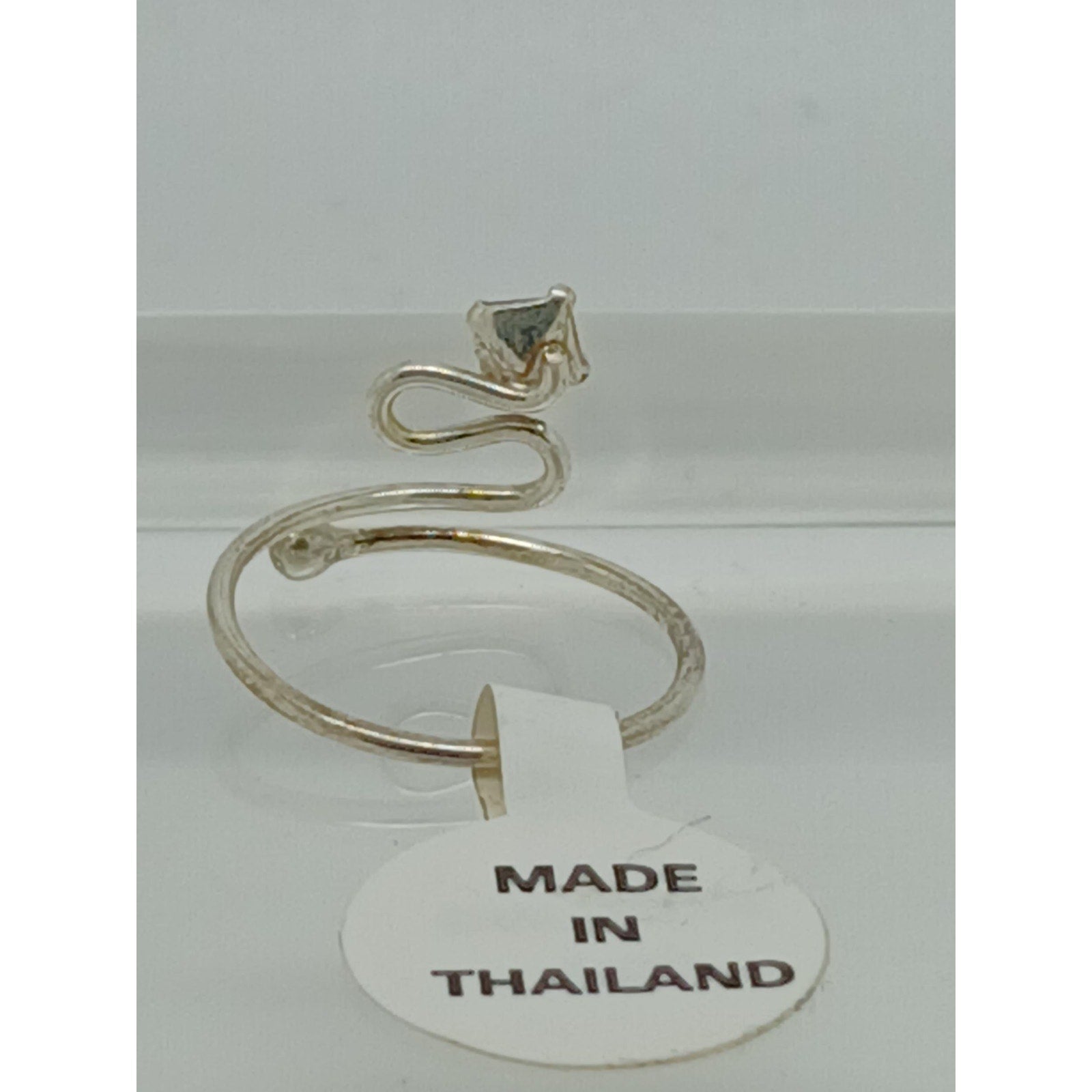 Sexy Purple Crystal Rhinestone Toe Ring Adjustable Size Sterling Silver Gift Box