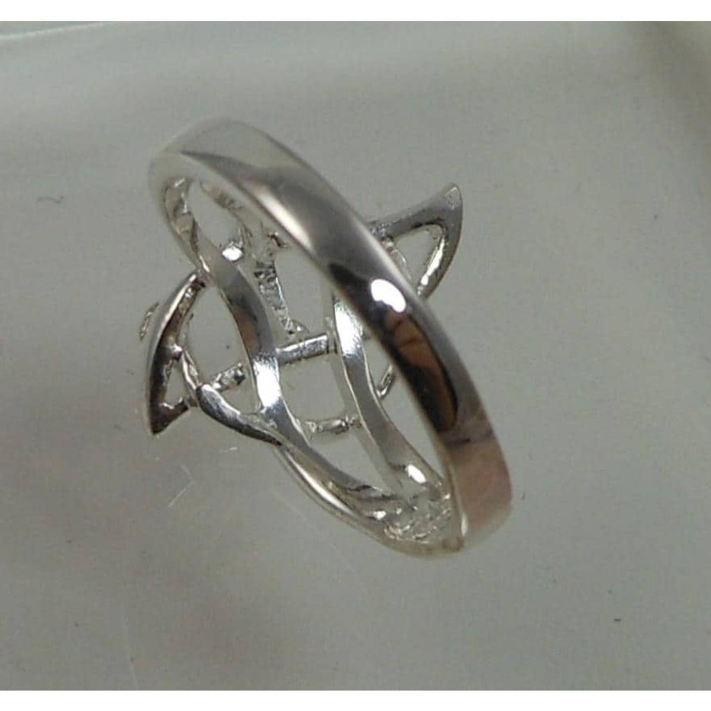 1990's New Unique Vintage Handmade 925 Sterling Silver Artistic Ring Size 7.5