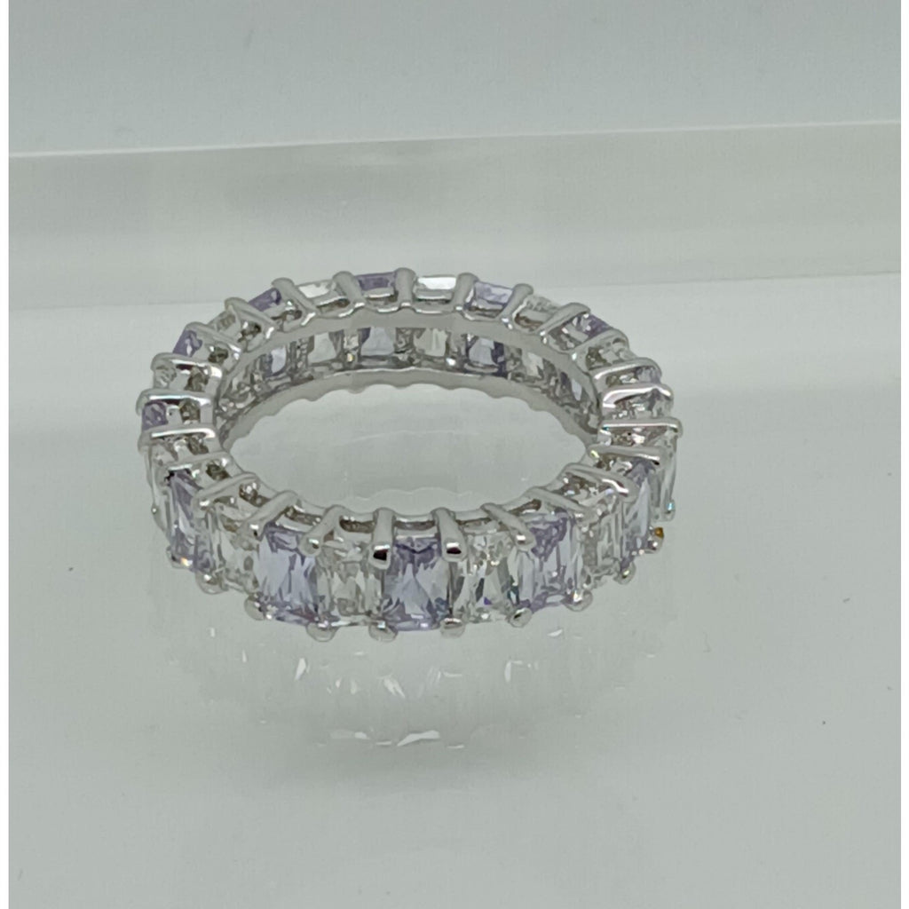 3.70CT White Gold EP Eternity Anniversary Wedding Band Ring Size 9 - HoneyThomas.com