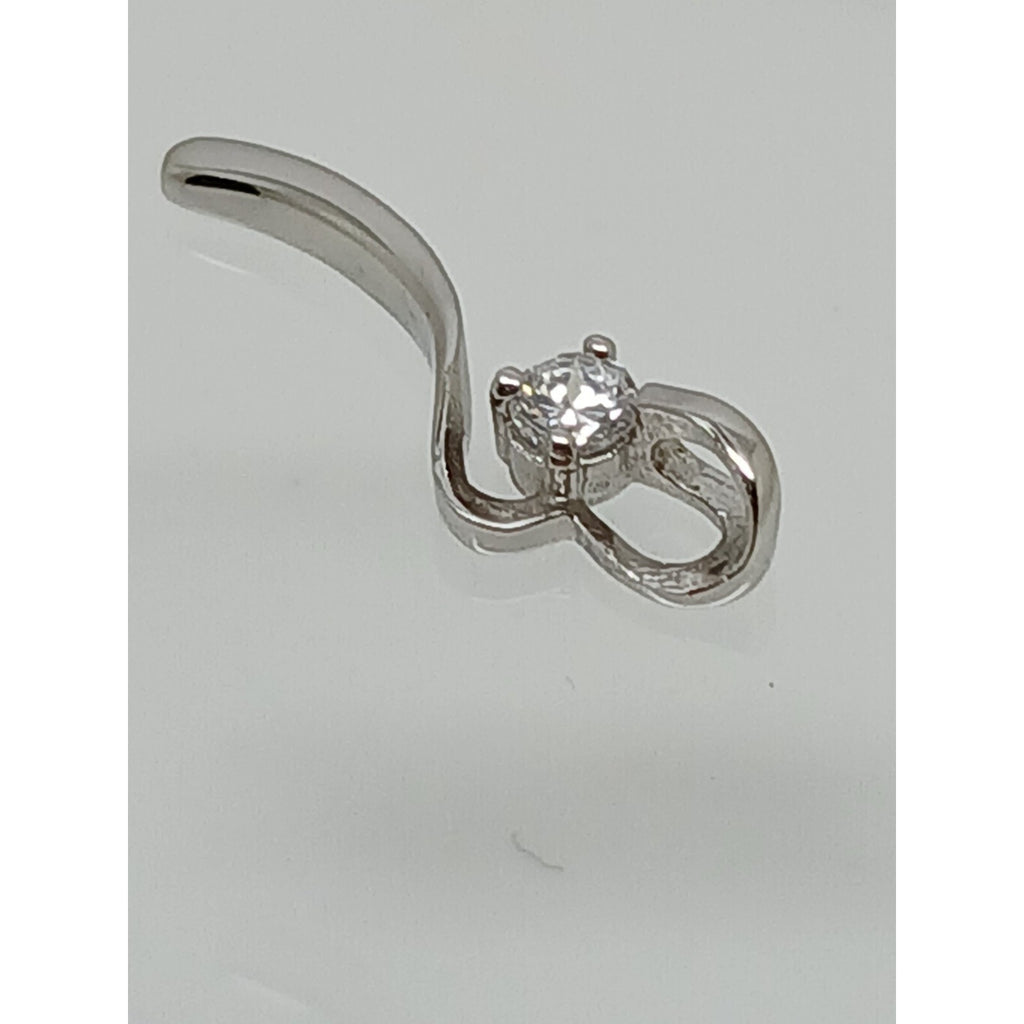 .925 Thailand Sterling Silver Simulated Diamond Pendant Necklace NEW Gift Boxed - HoneyThomas.com