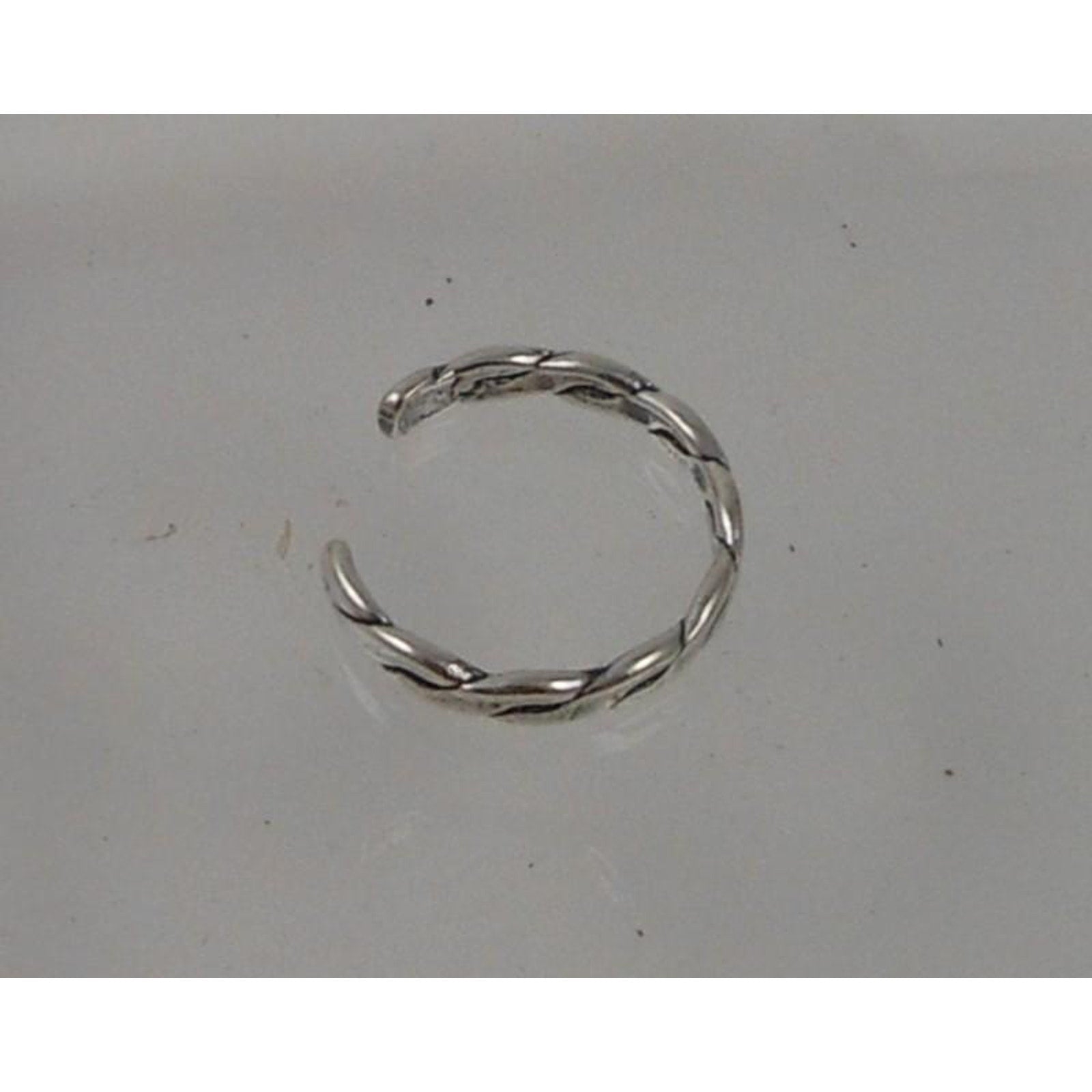 Vintage Sterling Silver Sexy Braid Toe Ring - Made in Thailand - NOS