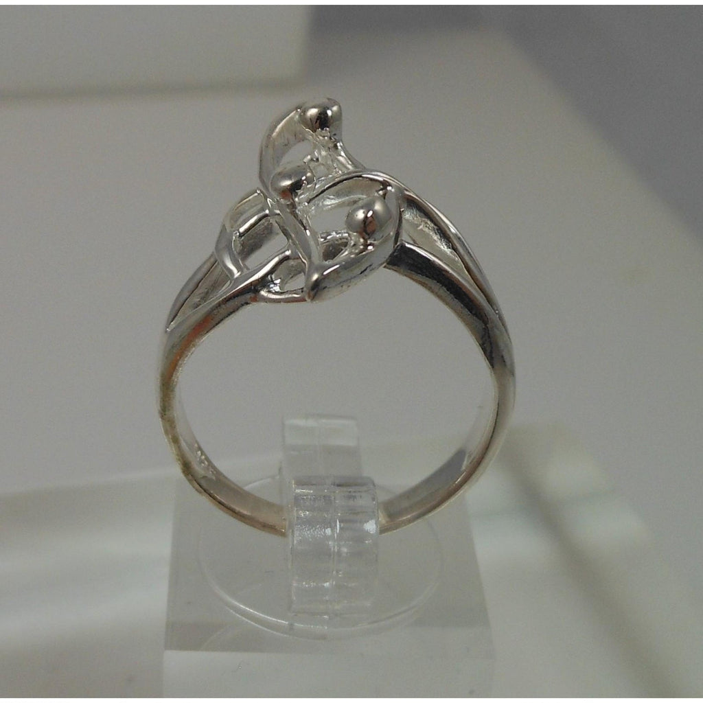 1990's New Unique Vintage Handmade 925 Sterling Silver Artistic Ring Size 7.5