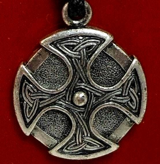 Vintage Celtic Knot Necklace: Sacred Symbol Pendant, 24" Cord