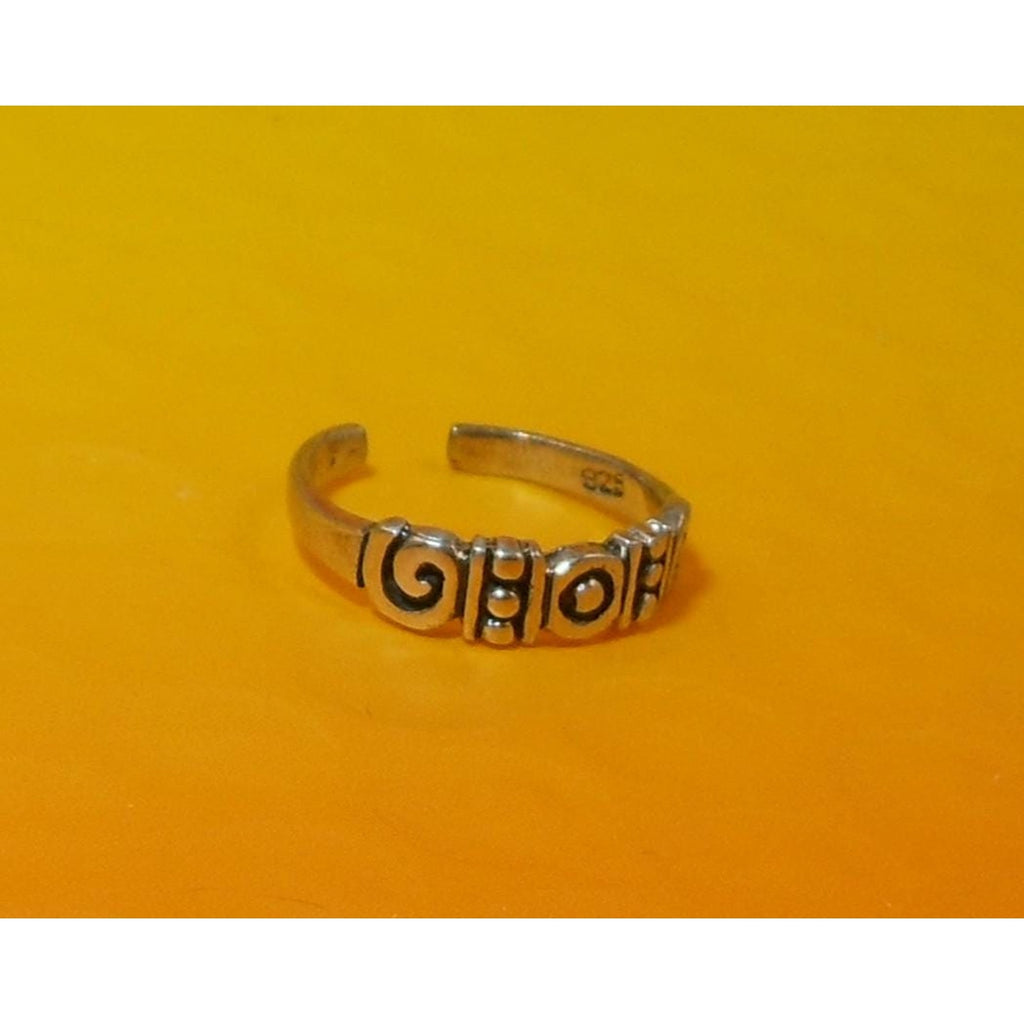 Vintage Sterling Silver Celtic Tribal Swirl Toe Ring Handcrafted foot Jewelry NO