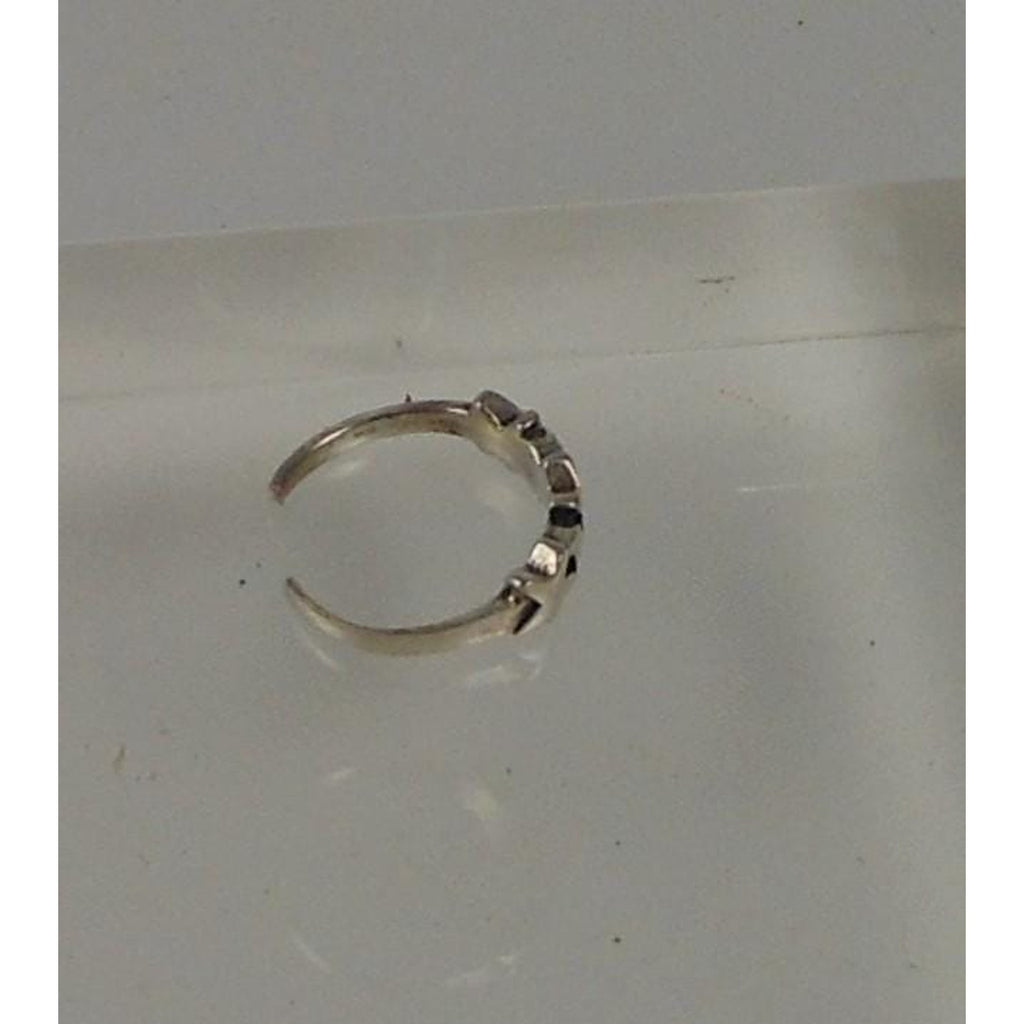 Handcrafted Vintage Sterling Silver Stars Moon Toe Ring from Thailand - New Old