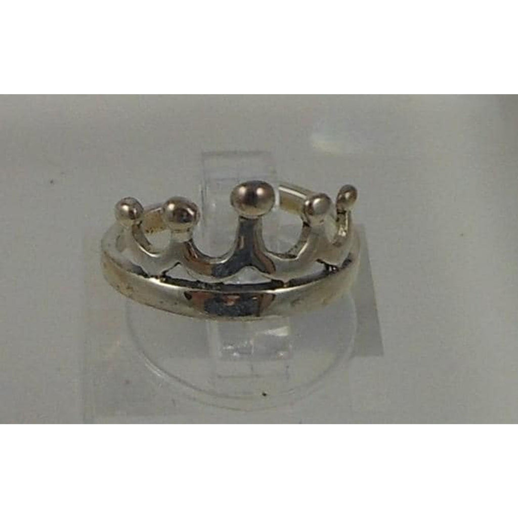 Vintage Sterling Silver Crown Queen Princess Toe Ring NOS 925 1.6g Thailand Made - HoneyThomas.com