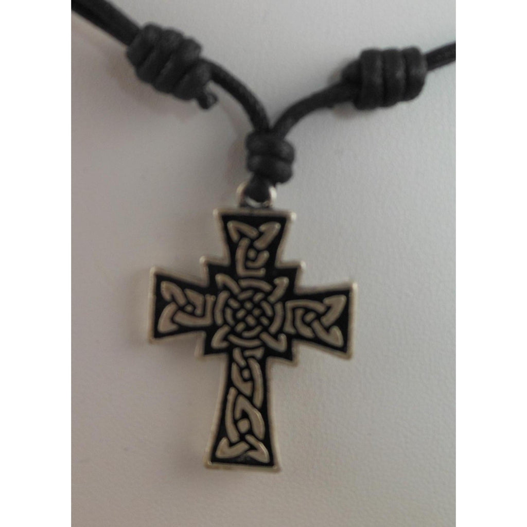 Vintage Celtic Vision Sacred Symbols Cross Necklace Pendant 24 Adjustable - HoneyThomas.com