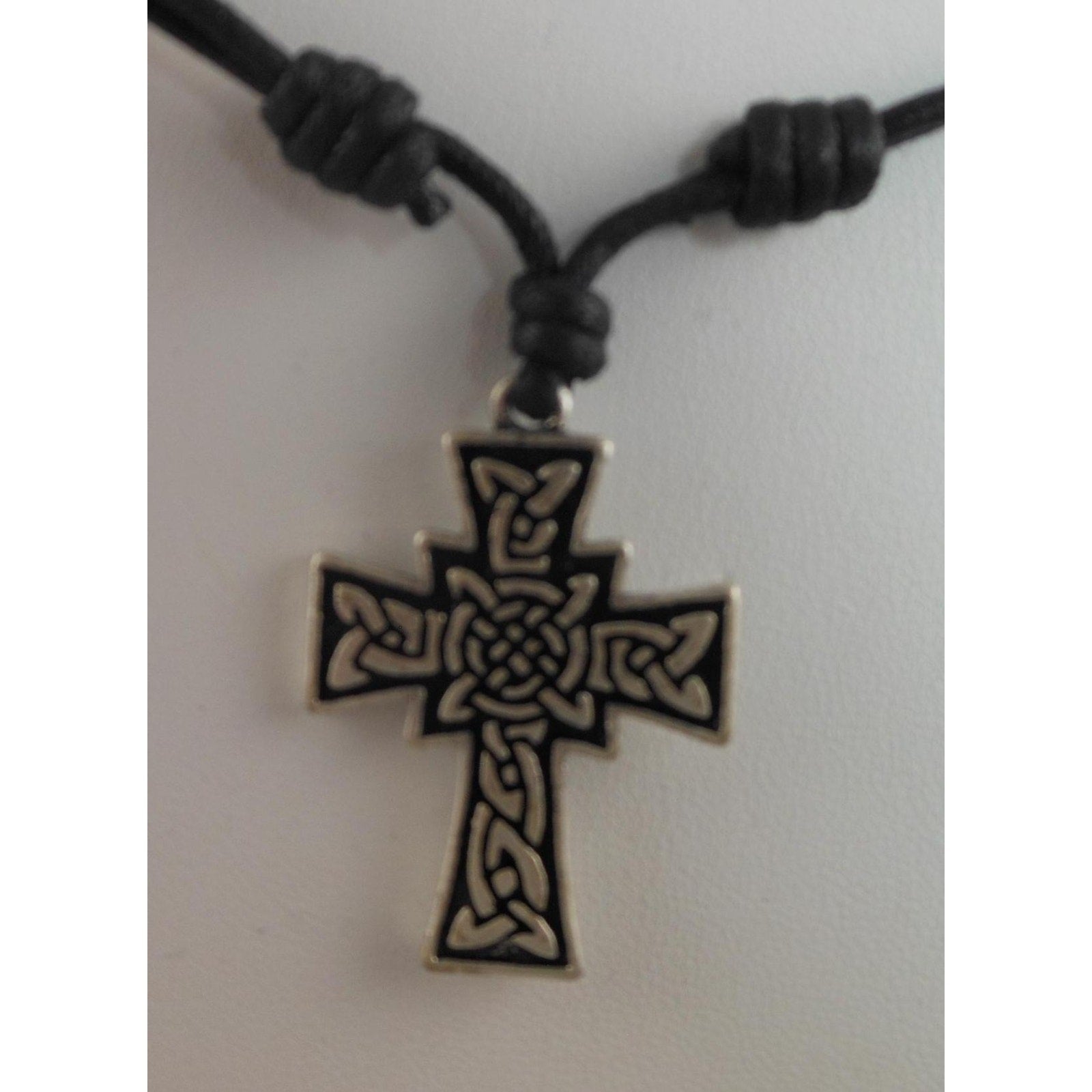 Vintage Celtic Vision Sacred Symbols Cross Necklace Pendant 24 Adjustable - HoneyThomas.com