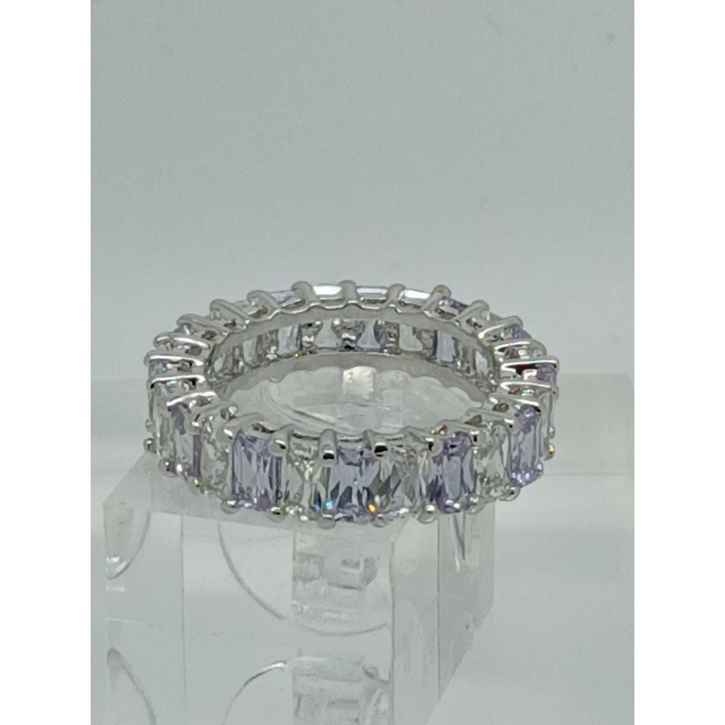 3.70CT White Gold EP Eternity Anniversary Wedding Band Ring Size 9 - HoneyThomas.com
