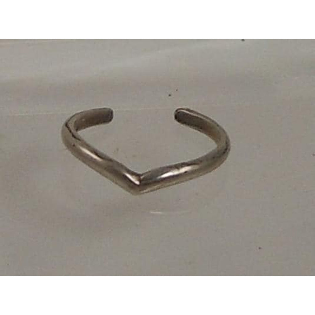 Vintage Sterling Silver V-Dip Toe Ring, Thai Made NOS, Delicate 2mm Band, Sexy