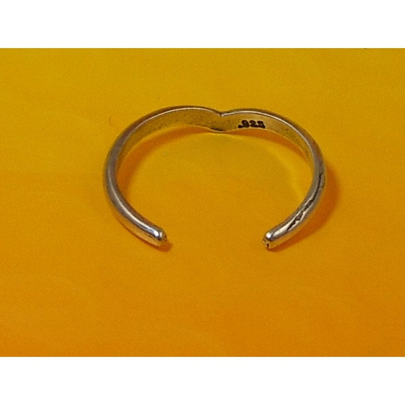 Vintage Sterling Silver V-Dip Toe Ring, Thai Made NOS, Delicate 2mm Band, Sexy
