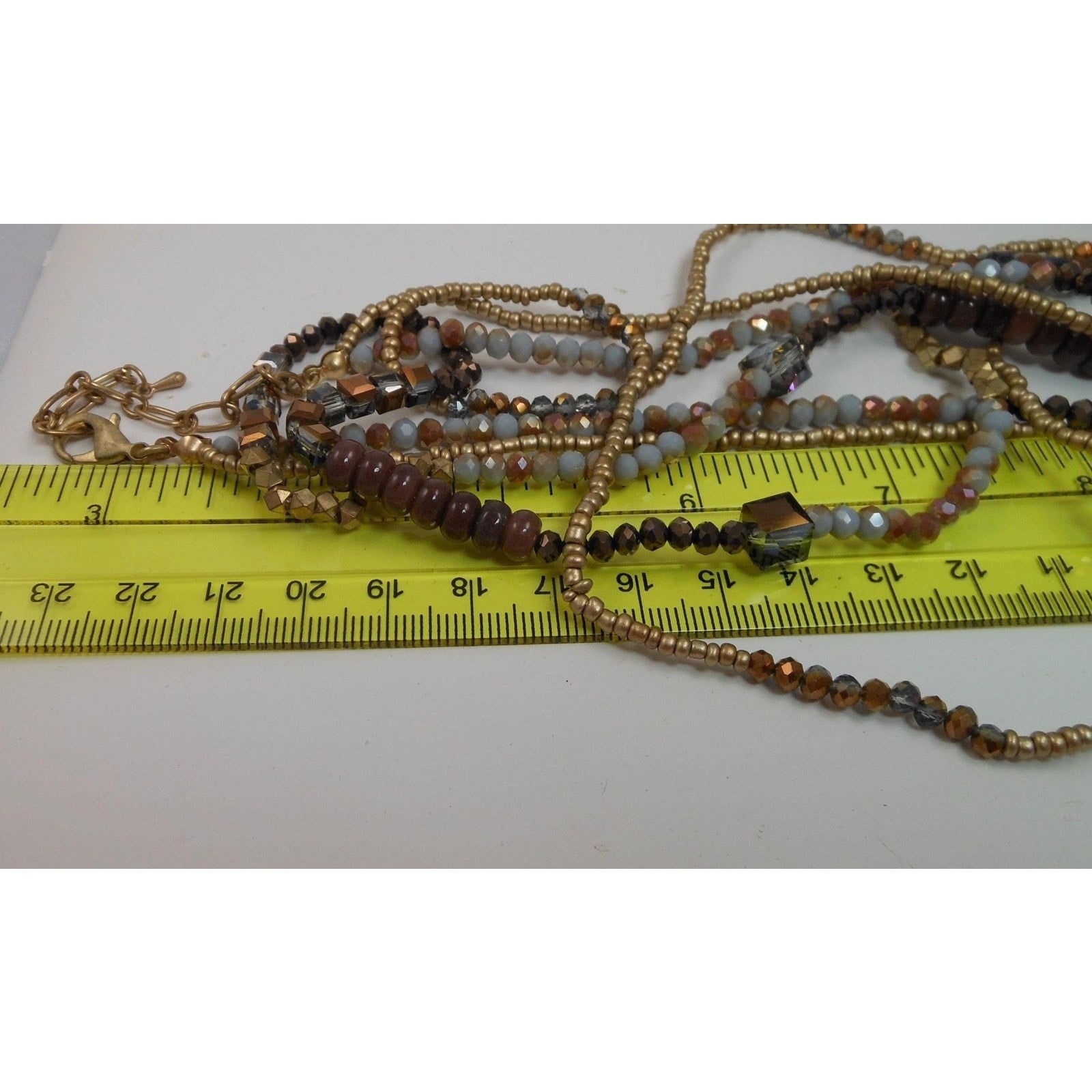 Gorgeous Handmade AB Crystal Necklace with Adjustable 2-Strand Design - HoneyThomas.com
