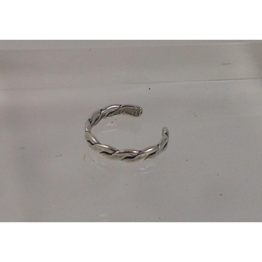 Vintage Sterling Silver Sexy Braid Toe Ring - Made in Thailand - NOS - HoneyThomas.com