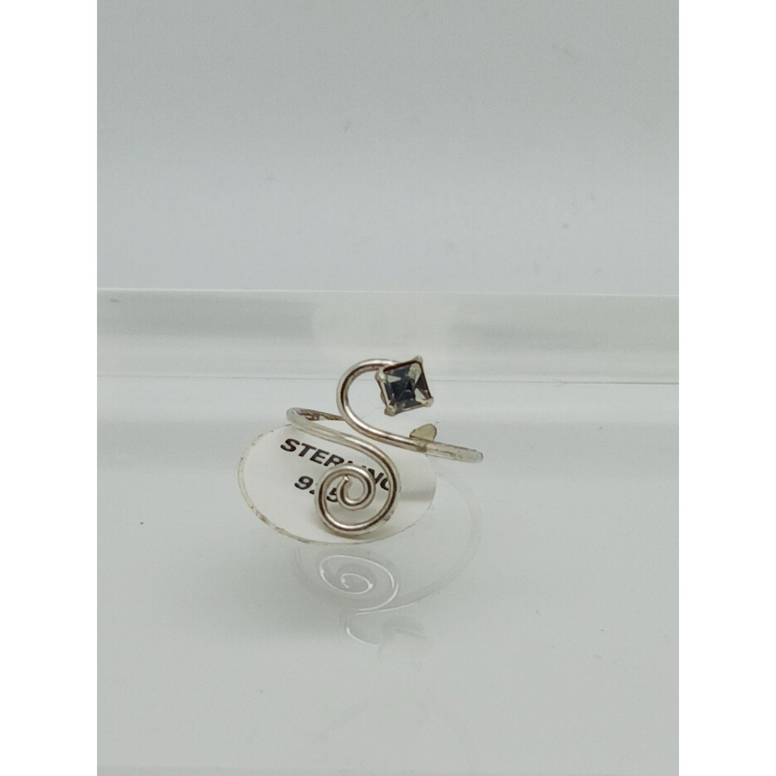 Sexy Clear Crystal Rhinestone Toe Ring Adjustable Size, Sterling Silver Gift box - HoneyThomas.com