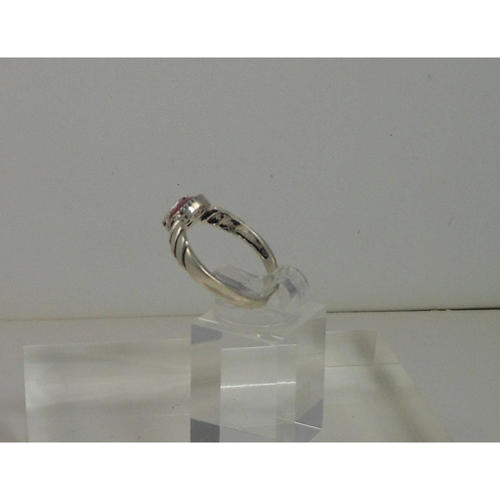 925 Sterling Silver Pink Cat's Eye Dolphin Ring NOS Size 9 Vintage Chrysoberyl