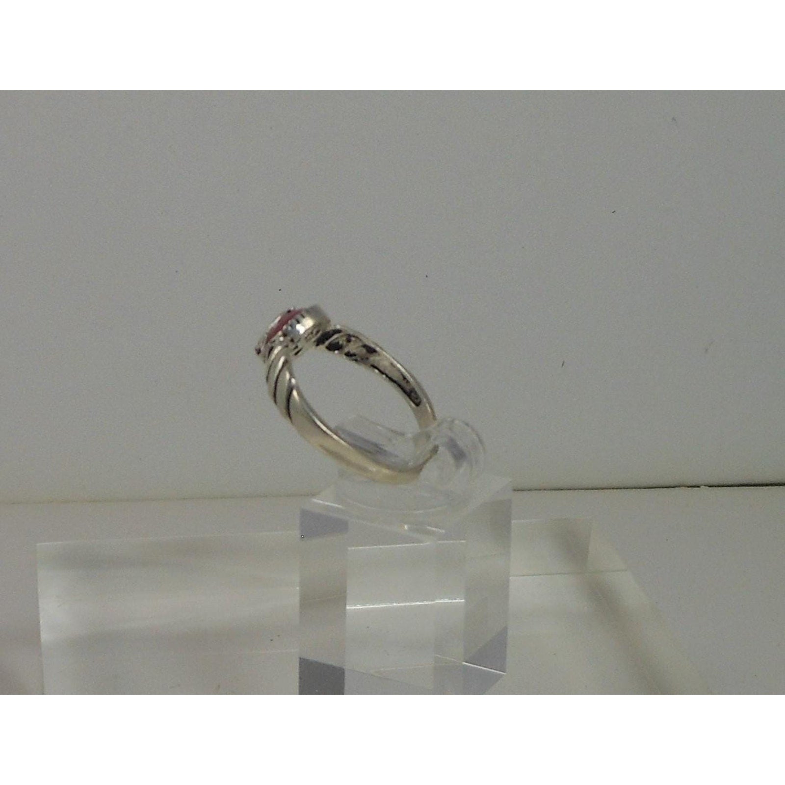 925 Sterling Silver Pink Cat's Eye Dolphin Ring NOS Size 9 Vintage Chrysoberyl