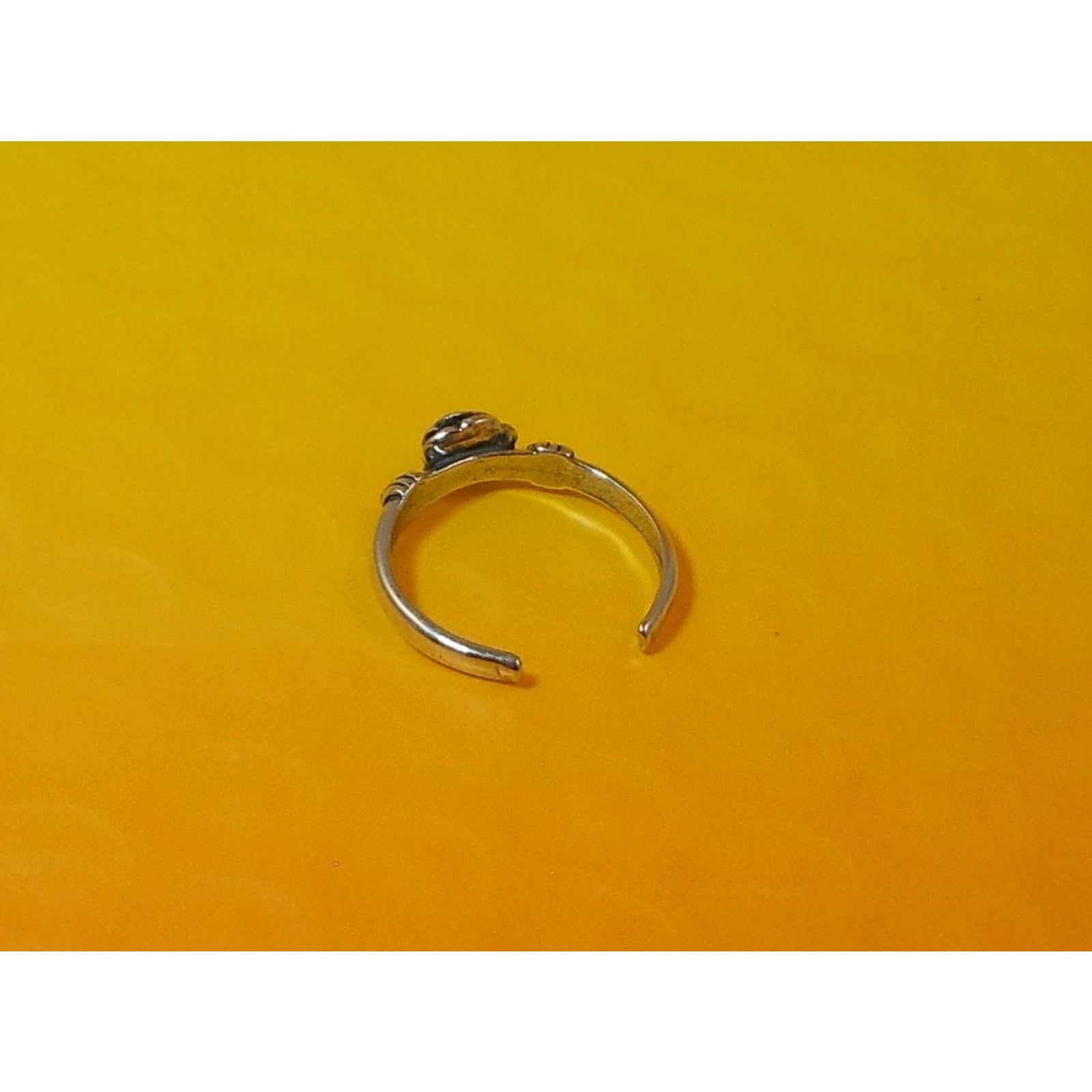 Vintage Sterling Silver Rose Flower Toe Ring – Handcrafted Unique Boho Jewelry