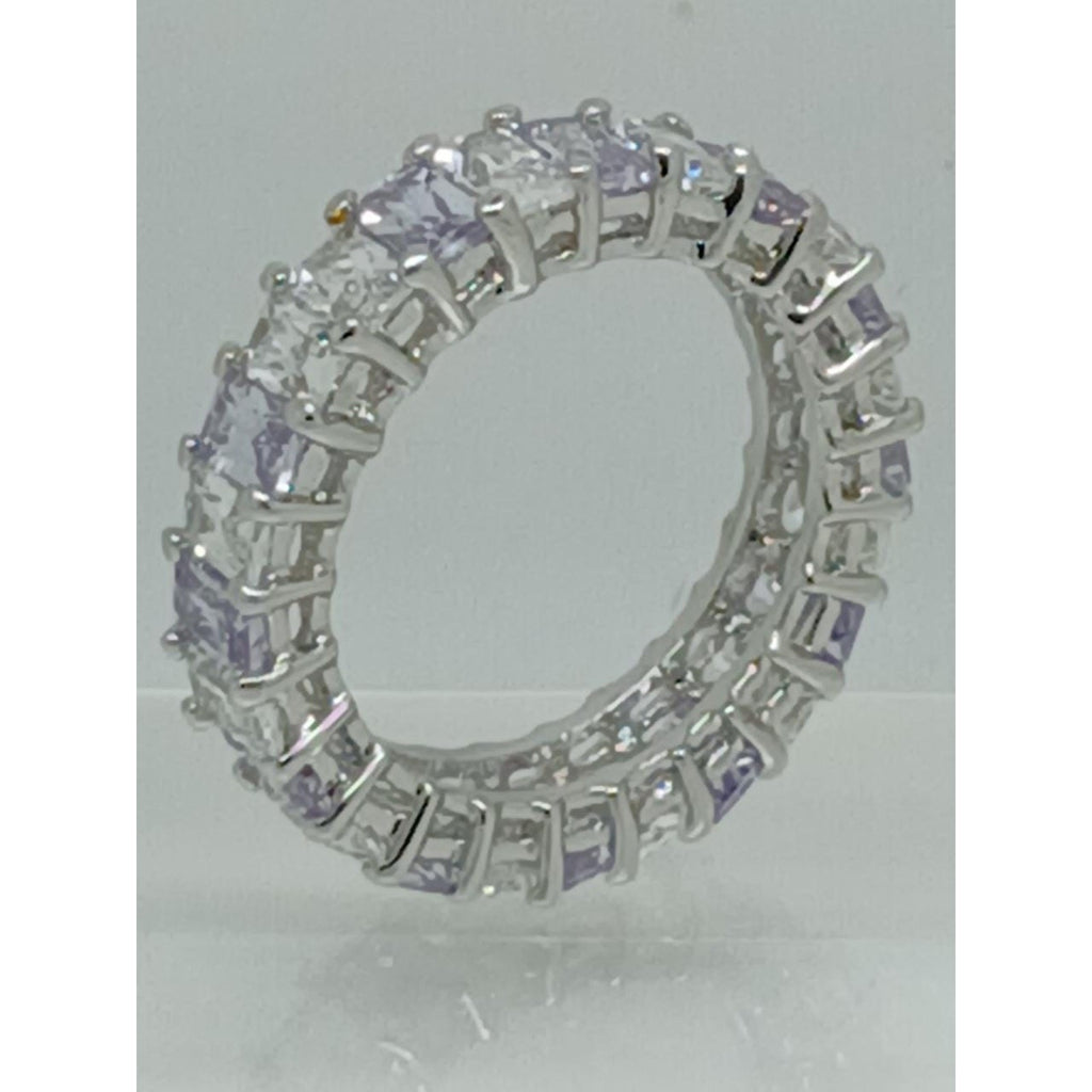 3.70CT White Gold EP Eternity Anniversary Wedding Band Ring Size 9 - HoneyThomas.com