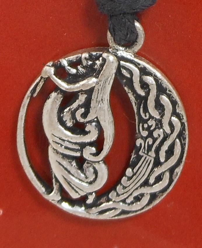 Vintage Celtic Vision Necklace: Sacred Symbol-9 Pendant, 24" Cord