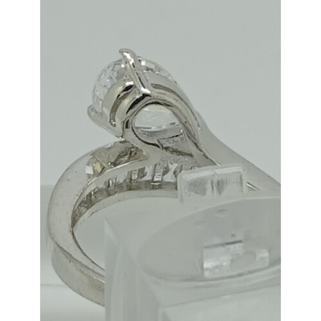 2.4CT Vintage Gold Plated Pear Radiant Cut Sim Diamond CZ Engagement Ring Size 6