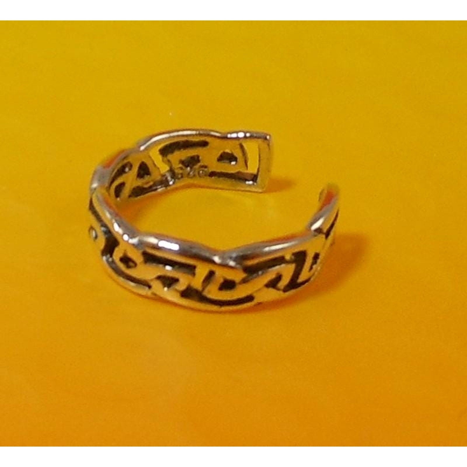 Vintage Sterling Silver Irish Celtic Tribal Weave Toe Ring Handcrafted Unique - HoneyThomas.com