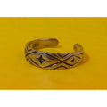 Vintage Sterling Silver Tribal Diamond Cut Toe Ring – Handcrafted Unique Jewelry - HoneyThomas.com