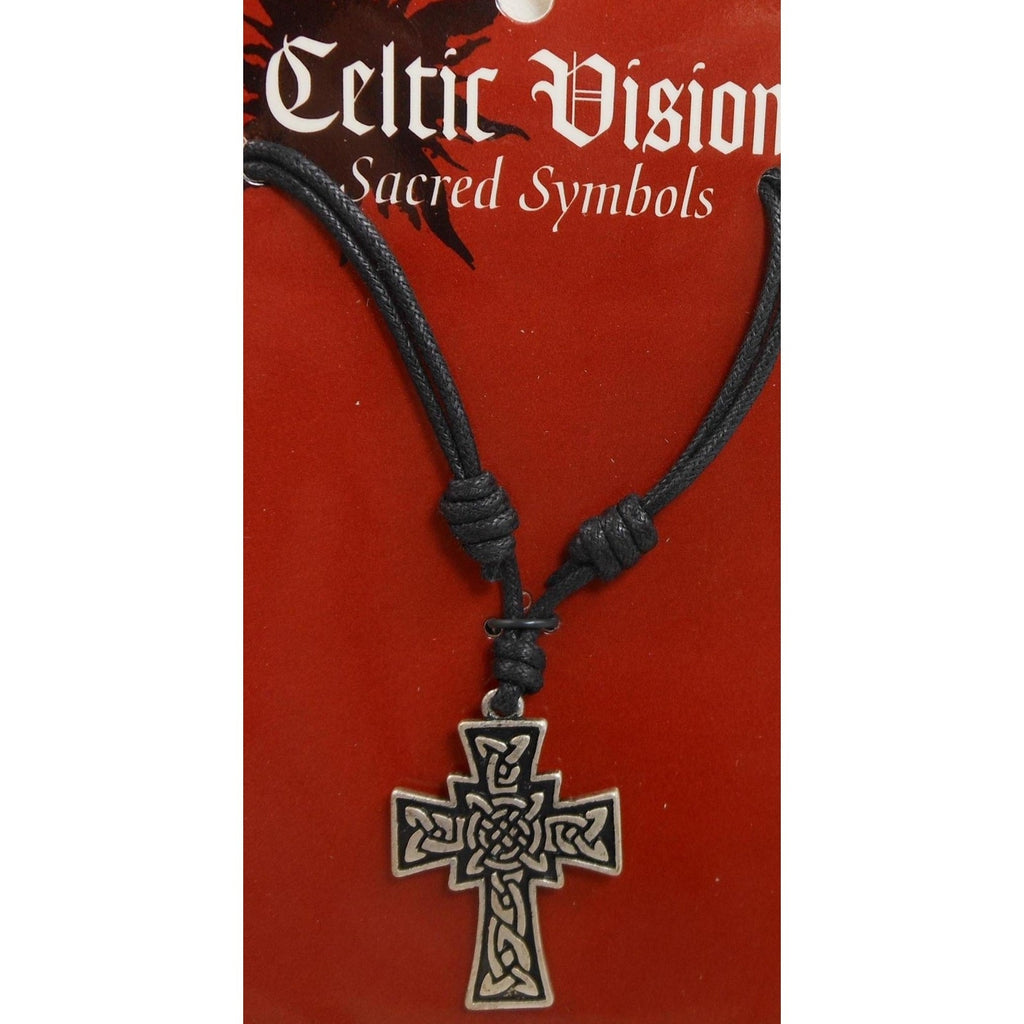 Vintage Celtic Vision Sacred Symbols Cross Necklace Pendant 24 Adjustable - HoneyThomas.com