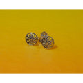 Vintage Sterling Silver Celtic Circle Symbol Stud Earrings Thailand New Old Stoc - HoneyThomas.com