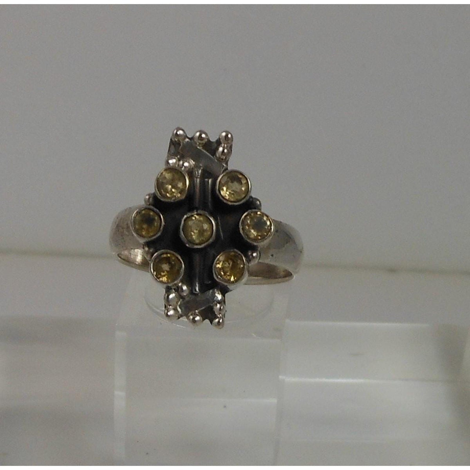 Handcrafted Vintage Amethyst Sterling Silver Ring Size 9.5 Natural Gemstone 6.2g - HoneyThomas.com