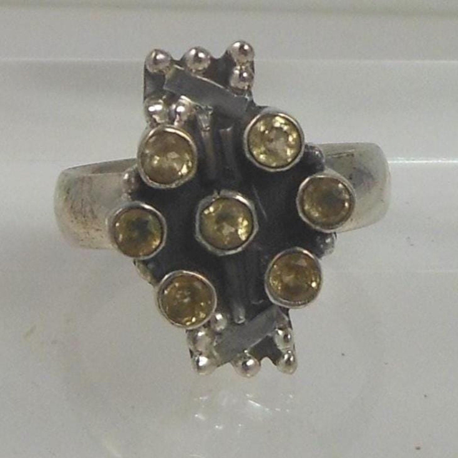 Handcrafted Vintage Amethyst Sterling Silver Ring Size 9.5 Natural Gemstone 6.2g - HoneyThomas.com