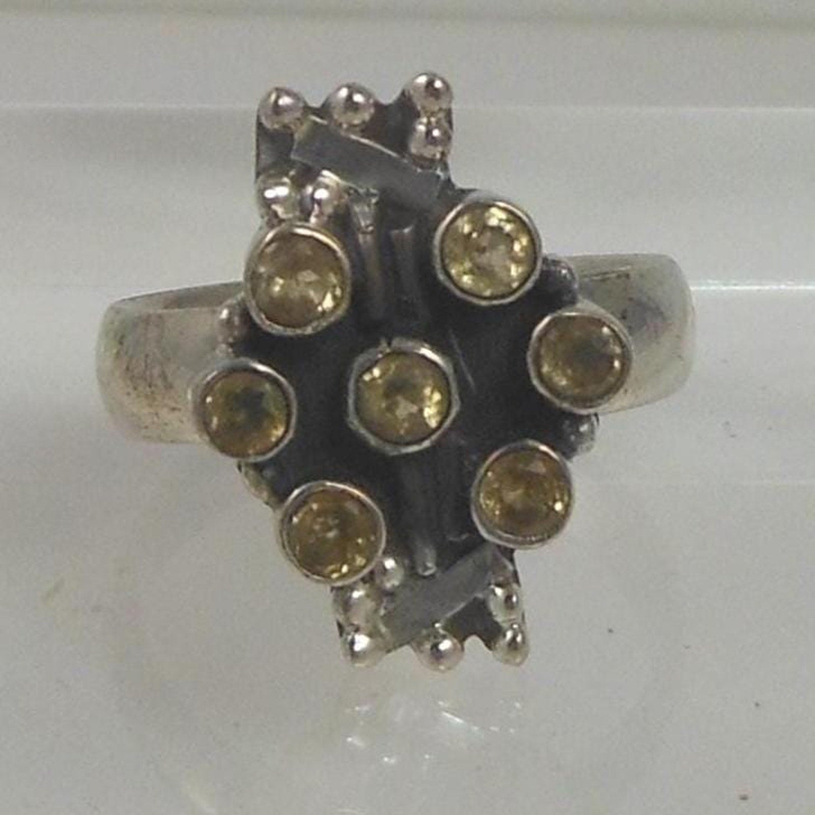 Handcrafted Vintage Amethyst Sterling Silver Ring Size 9.5 Natural Gemstone 6.2g