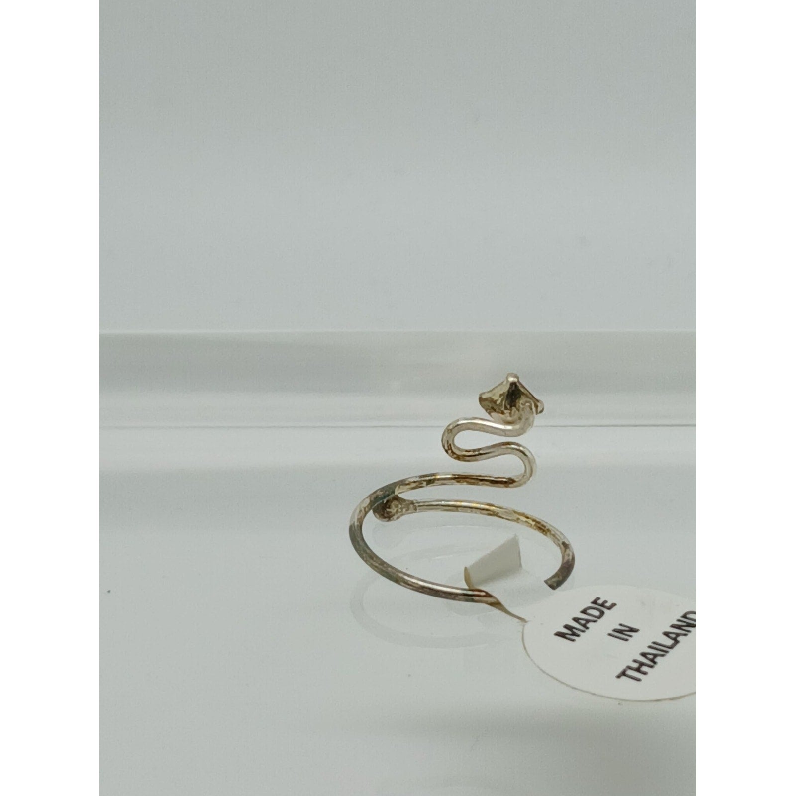 Sterling Silver Pretty Pink Crystal Rhinestone Toe Ring Adjustable Size Gift Box - HoneyThomas.com