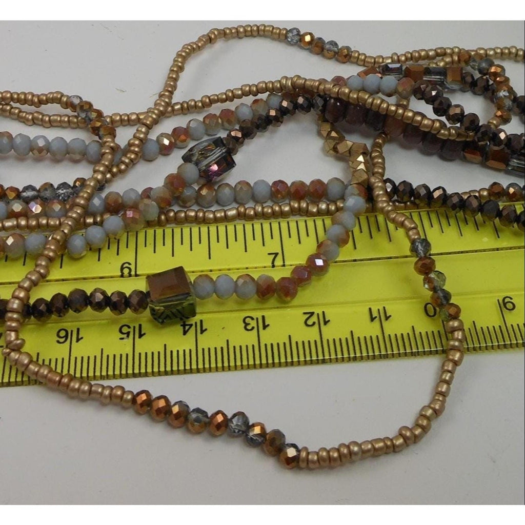 Gorgeous Handmade AB Crystal Necklace with Adjustable 2-Strand Design - HoneyThomas.com