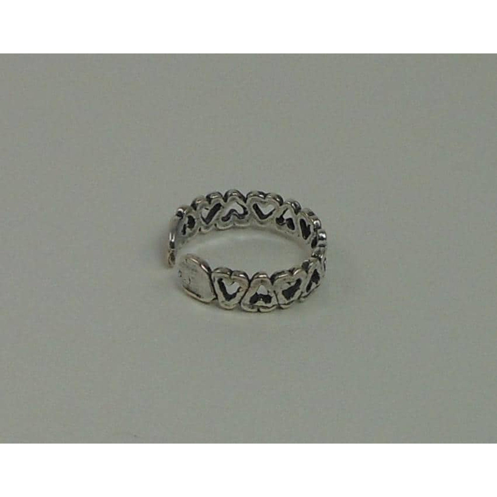 Vintage Sterling Silver Hearts Toe Ring - Handcrafted in Thailand, NOS 925