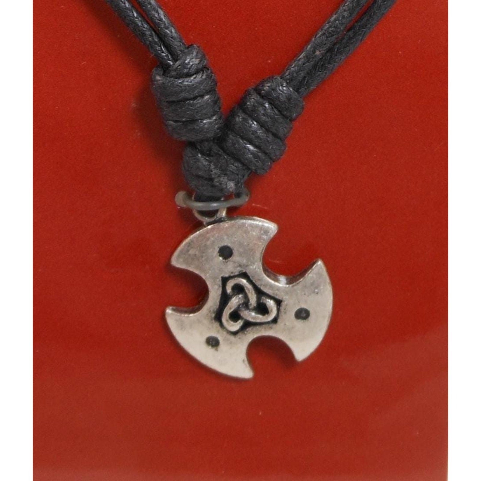 Mystical Vintage Celtic Cross Necklace Pendant Adjustable 24" Sacred Symbols NOS - HoneyThomas.com