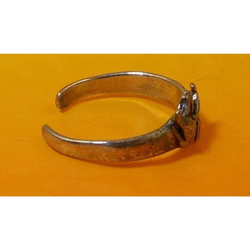 Vintage Sterling Silver Lucky Sexy Fun Elephant Toe Ring Boho Beach Foot Jewelry