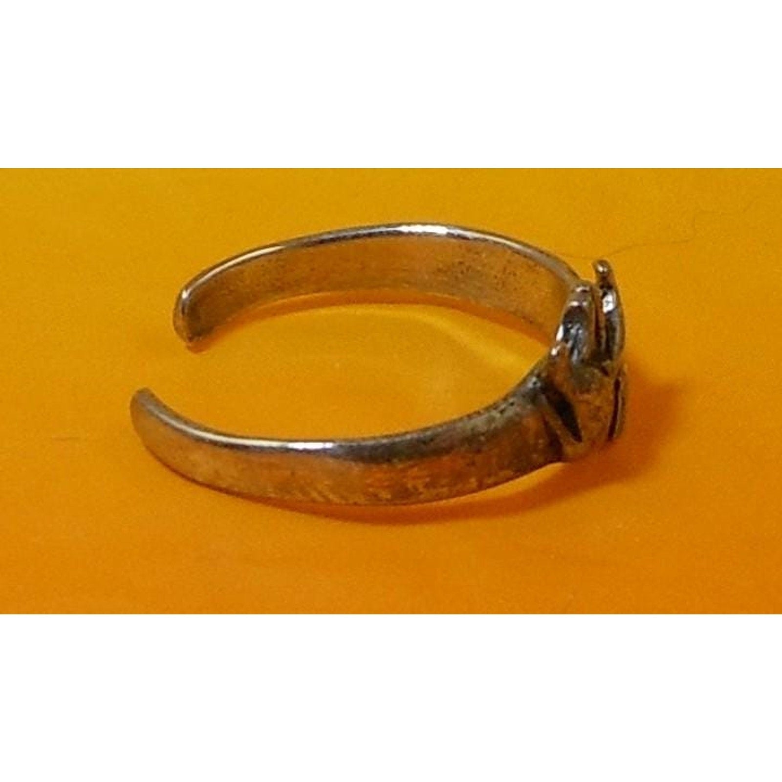Vintage Sterling Silver Lucky Sexy Fun Elephant Toe Ring Boho Beach Foot Jewelry